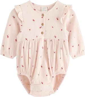 Langærmet romper med elastiske ærme