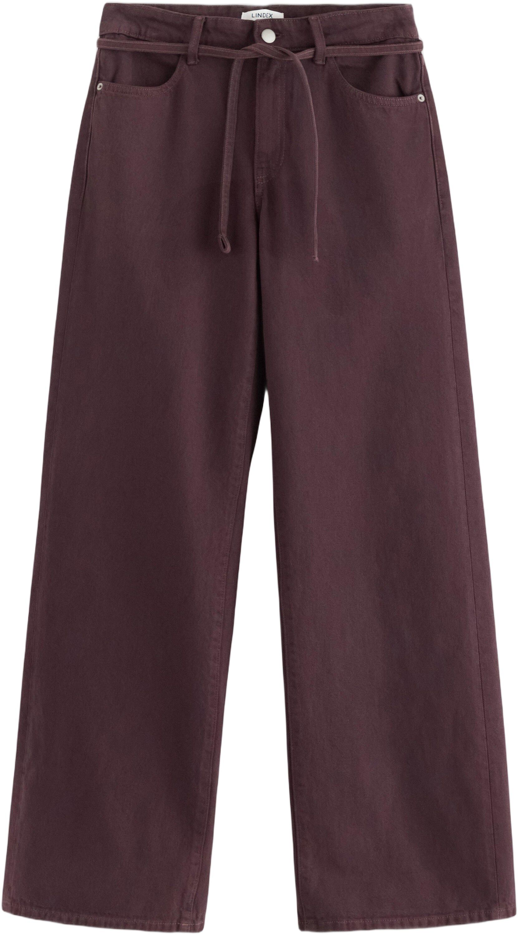 Trousers in twill with wide fit, re