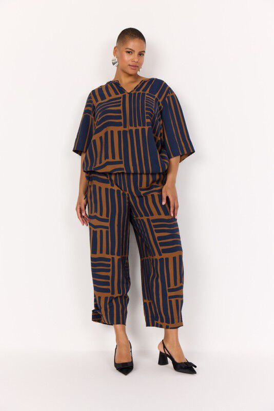 Curvy WA-SKY 1 Bluse Navy bl&aring;