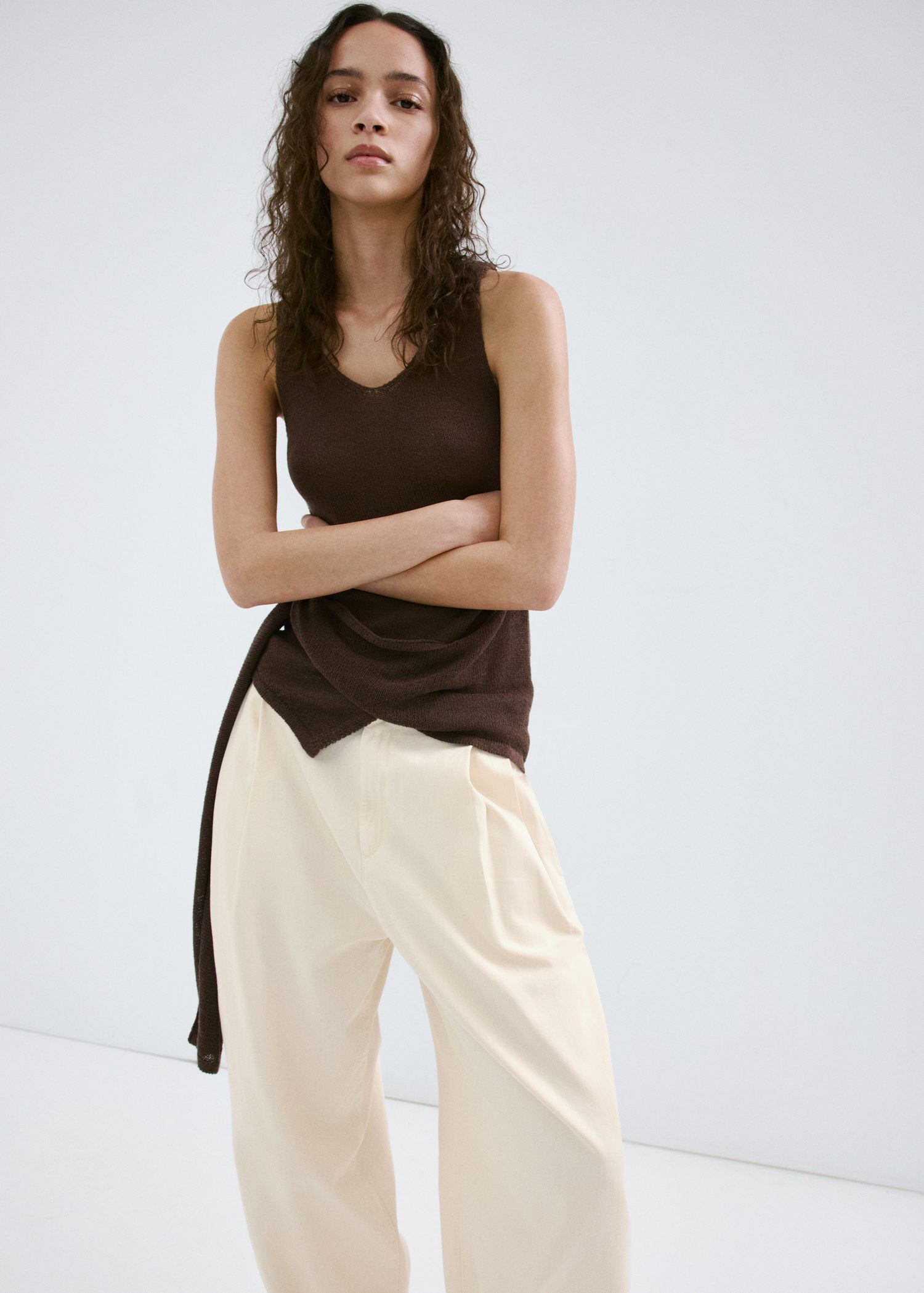 Mid-rise balloon jeans