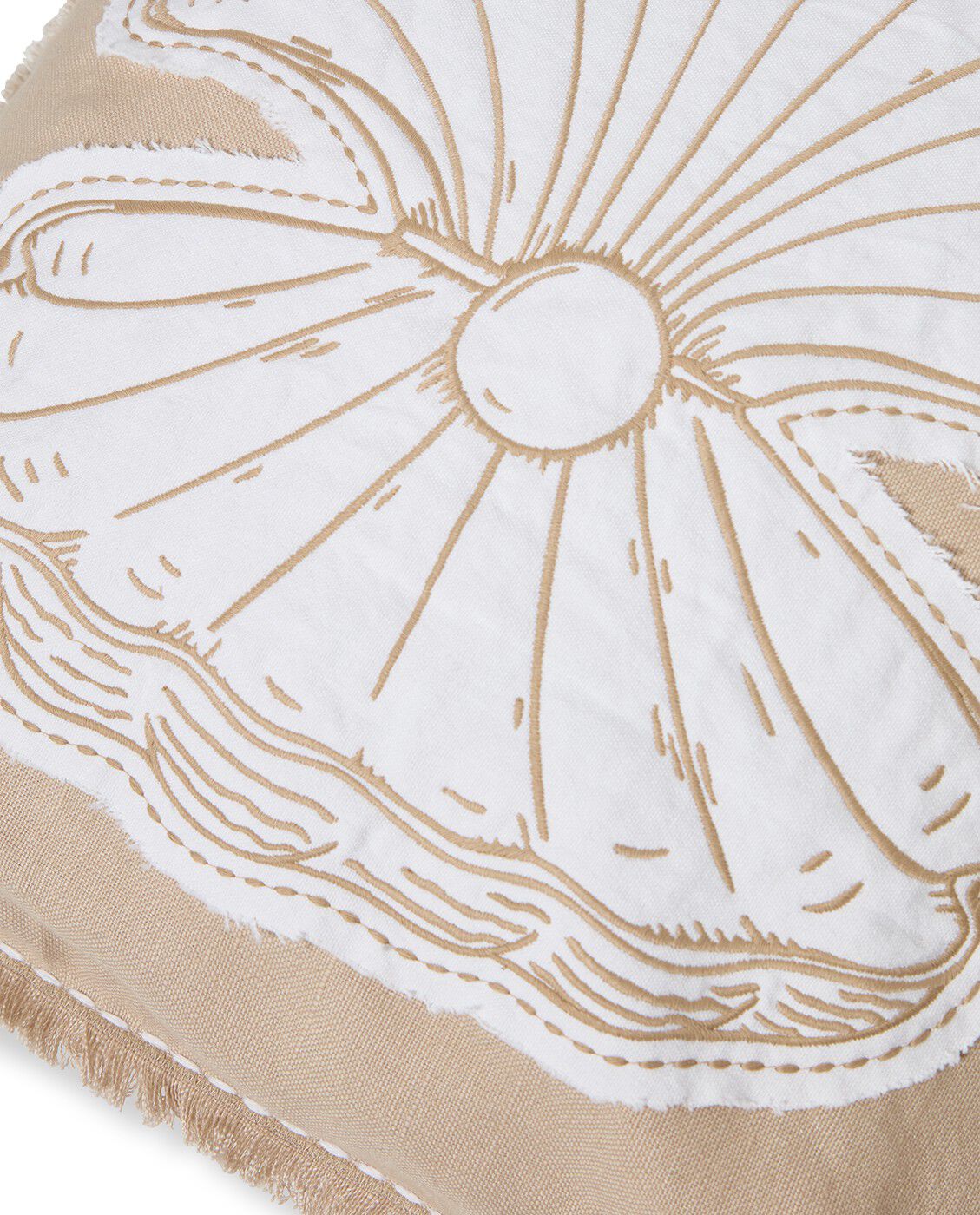 Summer Embroidered Patch Linen/Cotton Pillow Cover