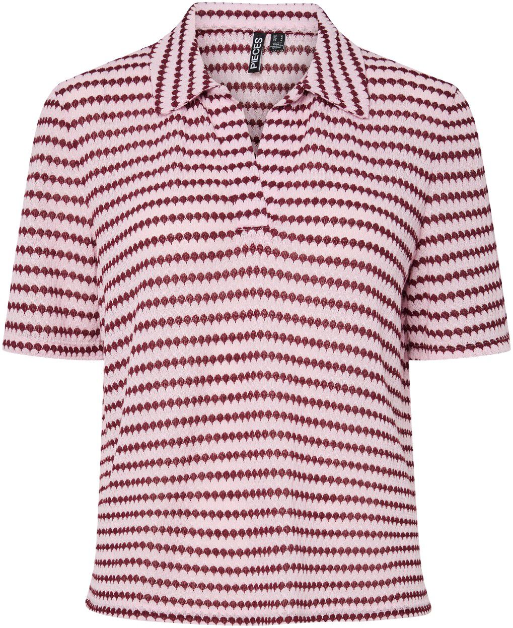 Pcjeya Ss V-Neck Loose Polo D2D Jrs