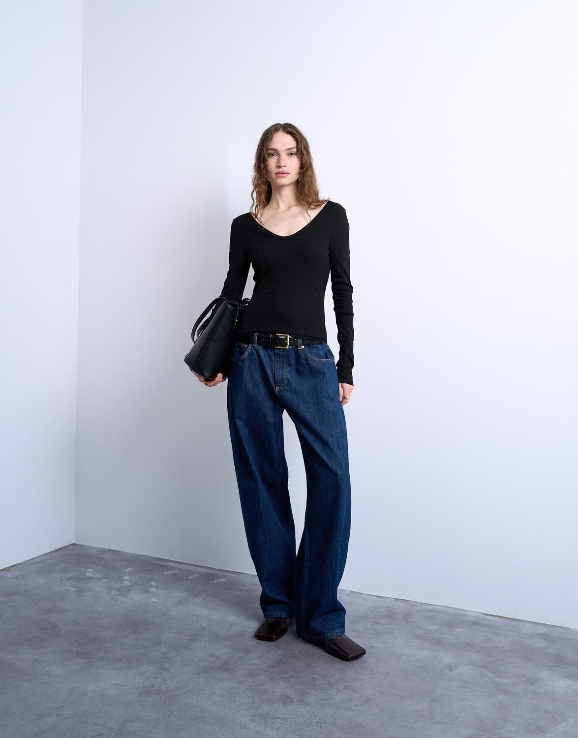 Tswendy Ls V-Neck Top Jrs