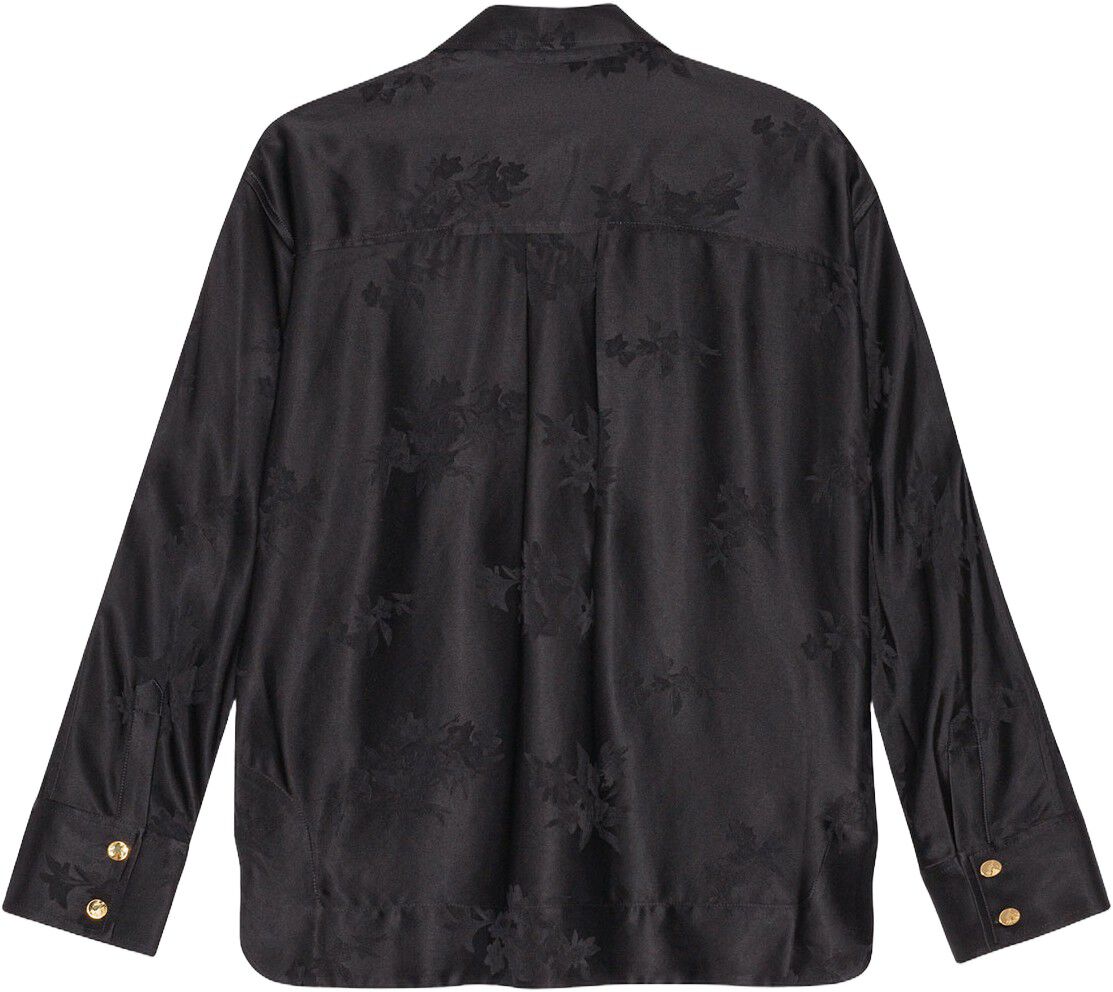 Fluid Satin Jacquard Tie String Rag