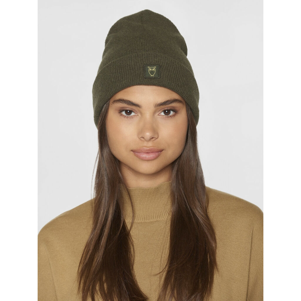 LEAF organic wool beanie - GOTS