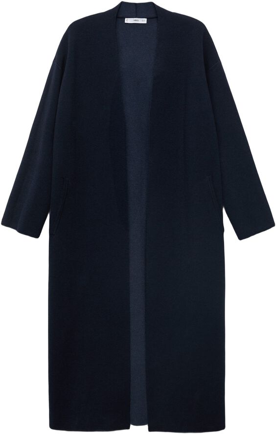 Knitted long coat