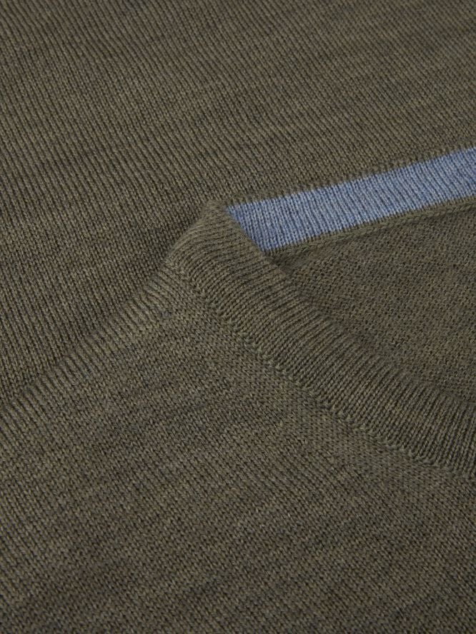 Sweater Knitted Crew Neck With Patch Merino Wool