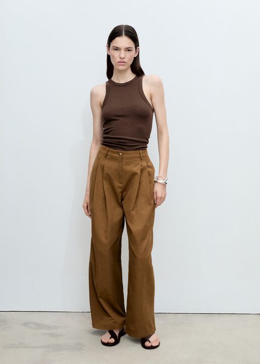 Halter-neck lyocell top