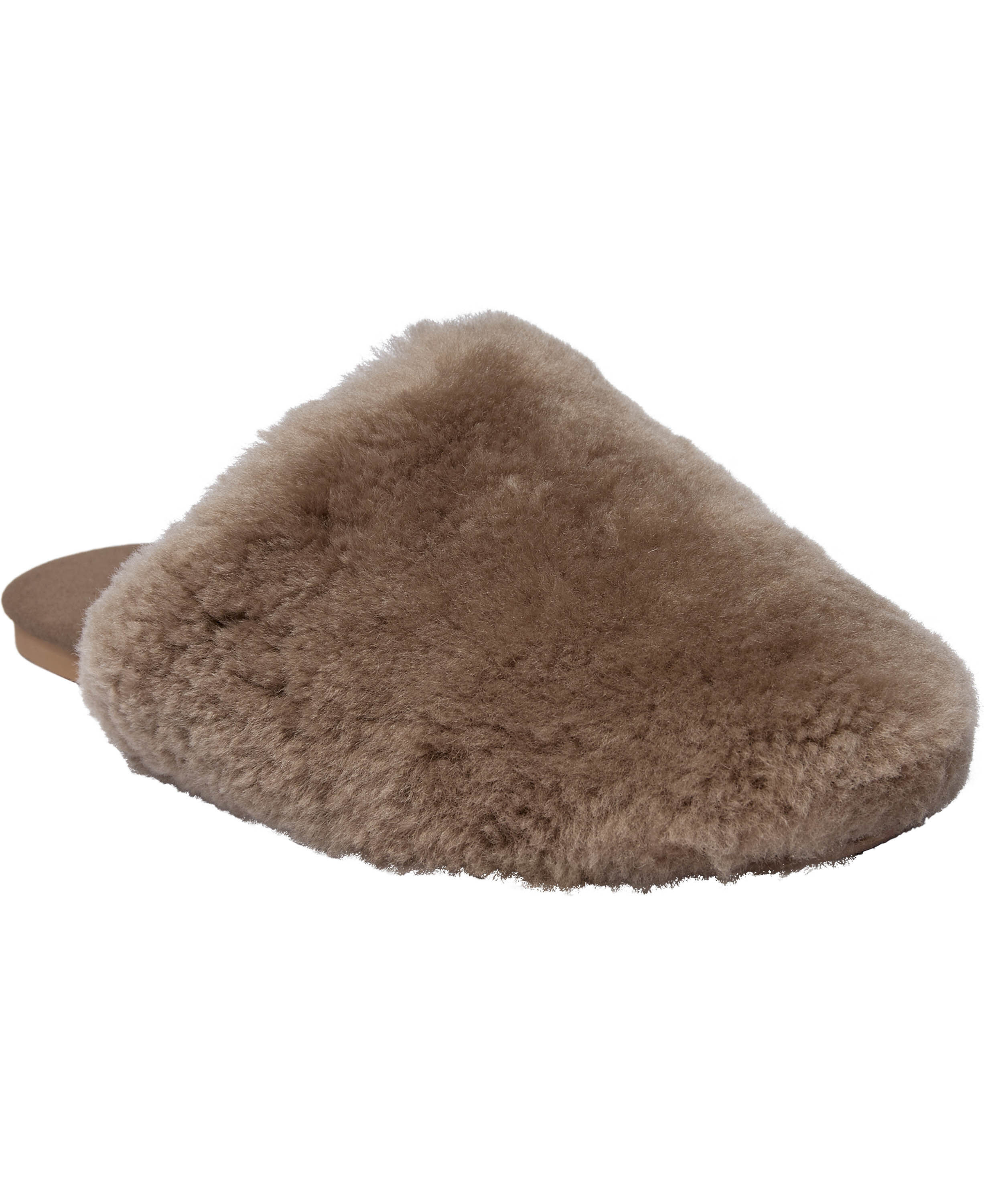 Slipper in Real sheepskin - Brown