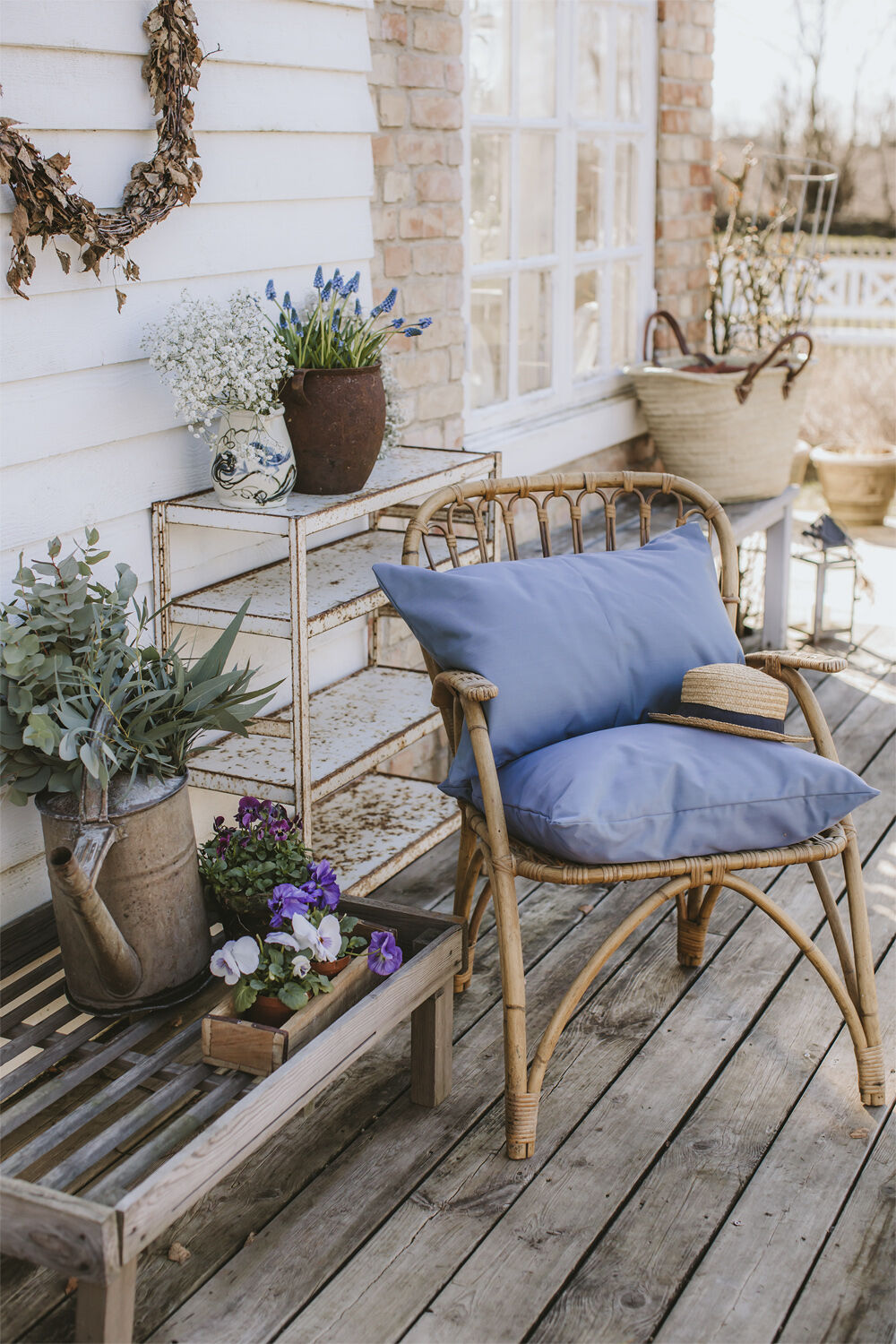 Fossflakes utomhuskudde 40x60 cm. Bl&aring;