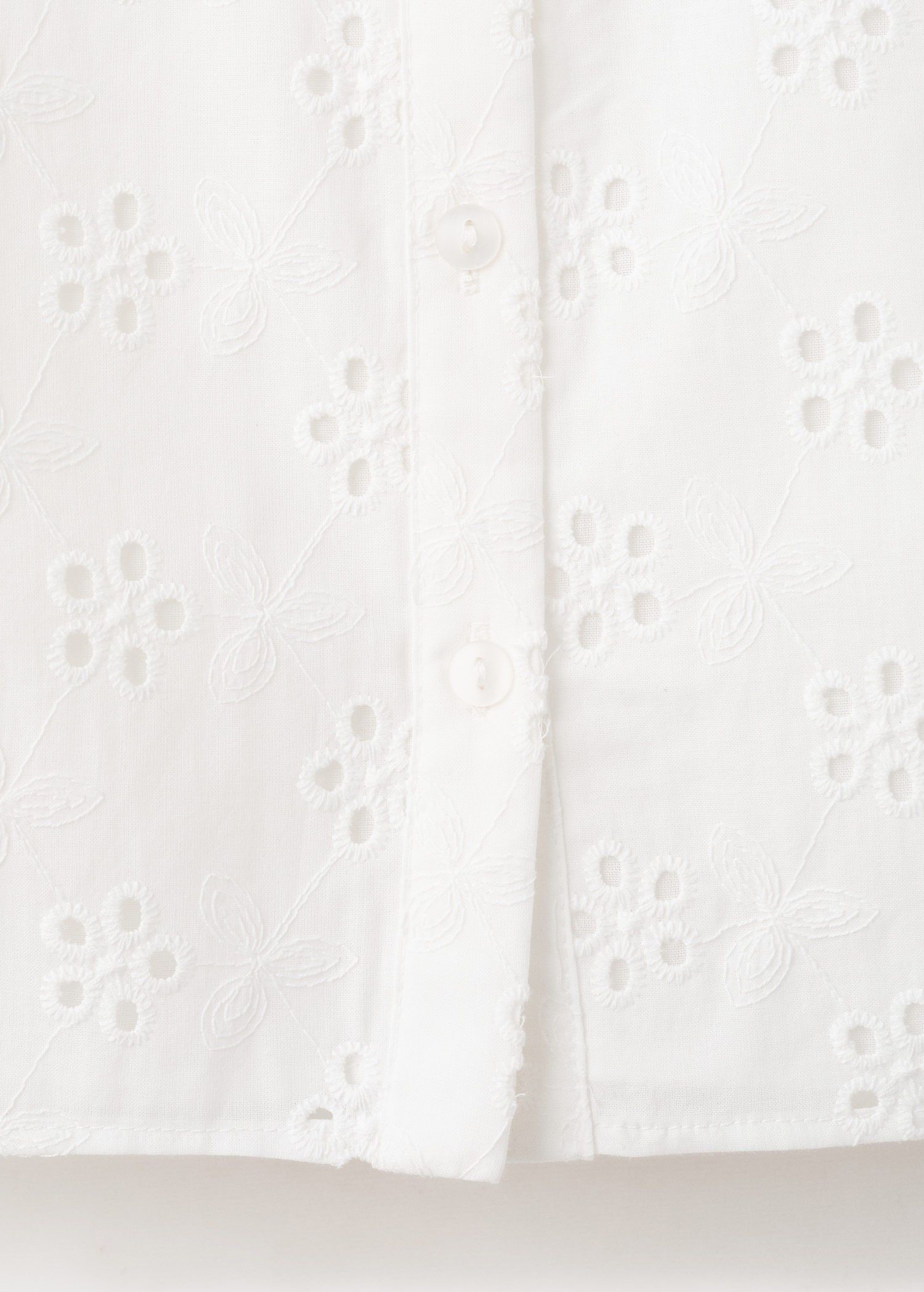 Cotton blouse with broderie anglais