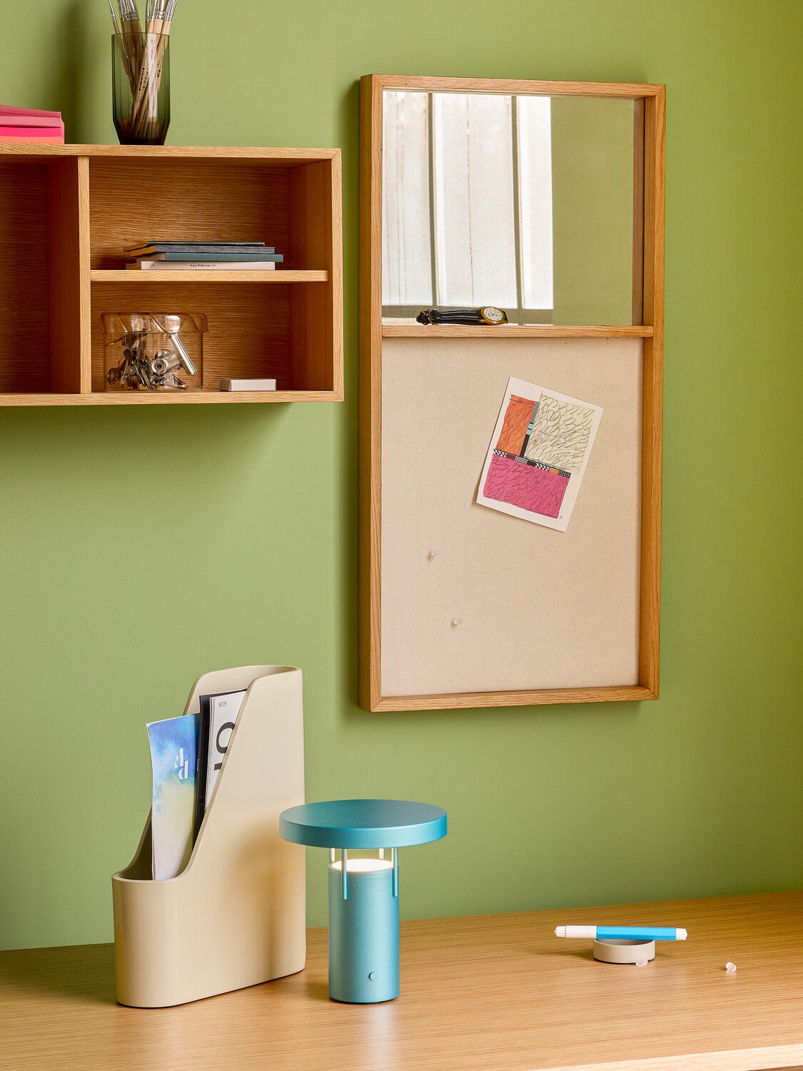 BringMe Portable Lamp Mini Metallic Turquoise