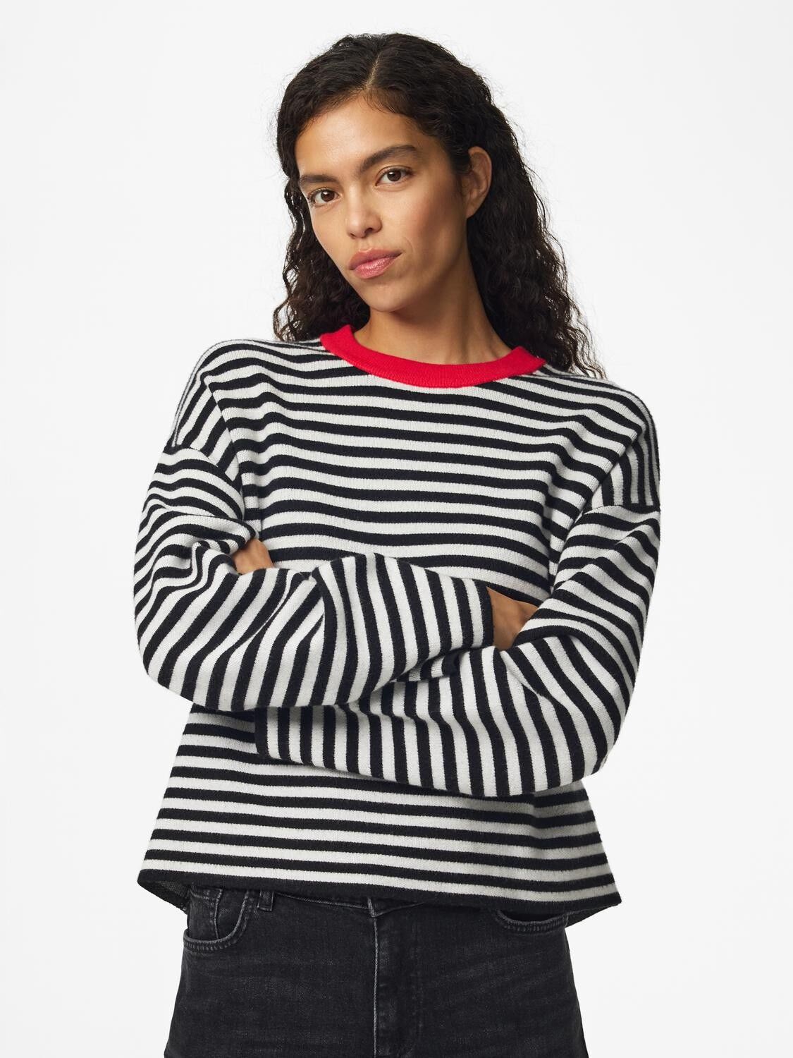 Pcjassy Ls O-Neck Knit Noos Bc