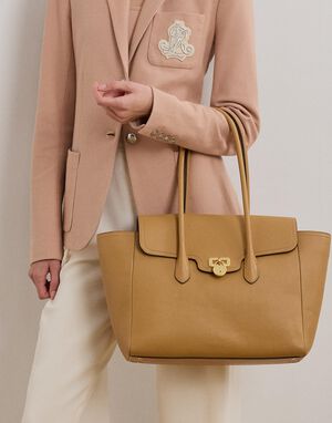 LUXE PEBBLE LTHR-TNNR LG SCHL-STL-L