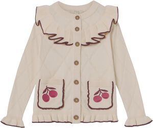NOVA EMBR. RUFFLE CARDIGAN