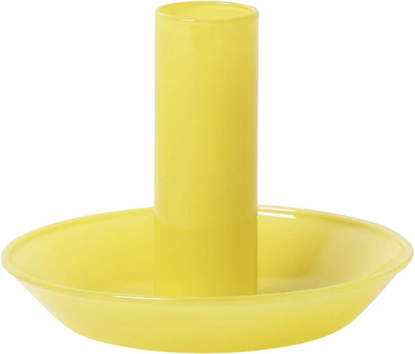 Glas lysestage, chartreuse, 10xø8 cm