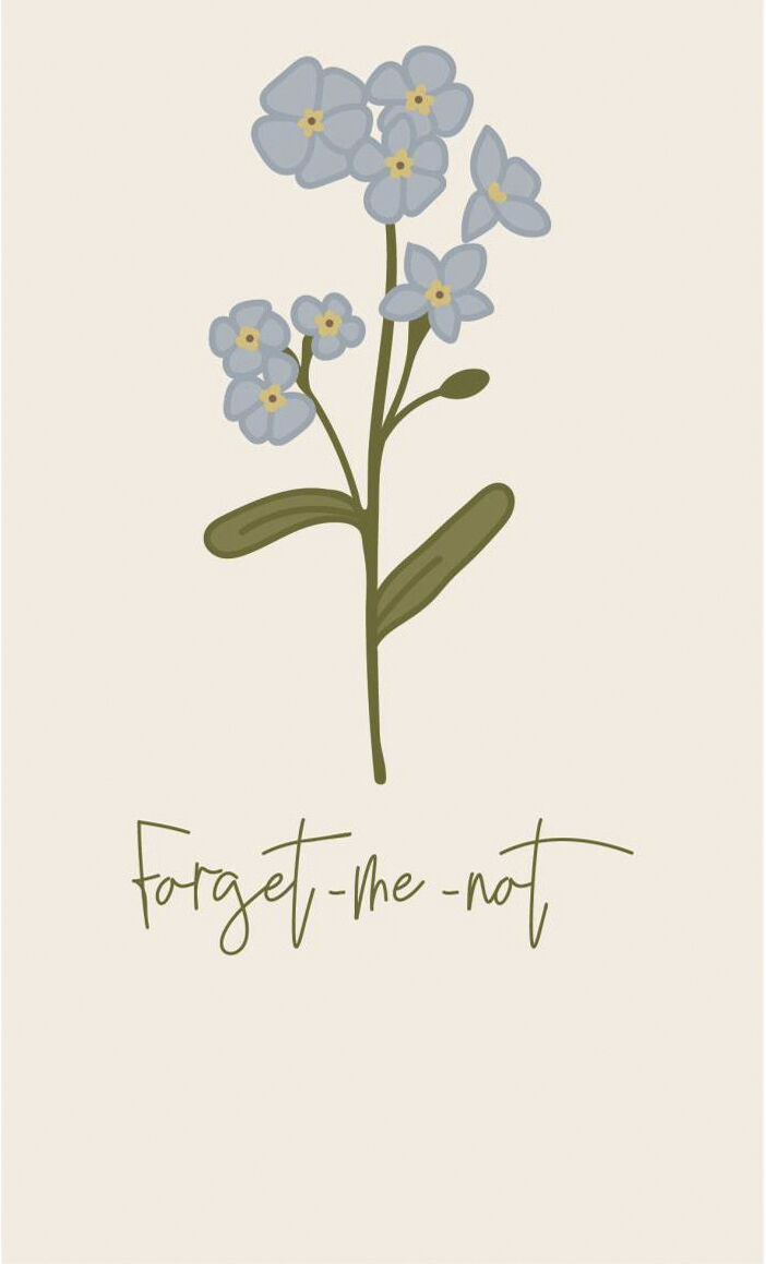 Serviet Forget-me-not 16 tk pr pakke