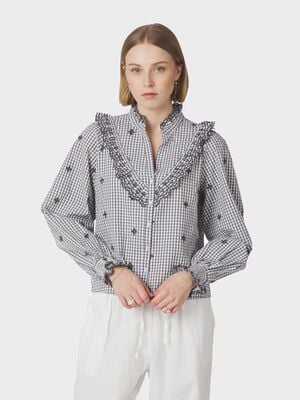Degas Check Blouse