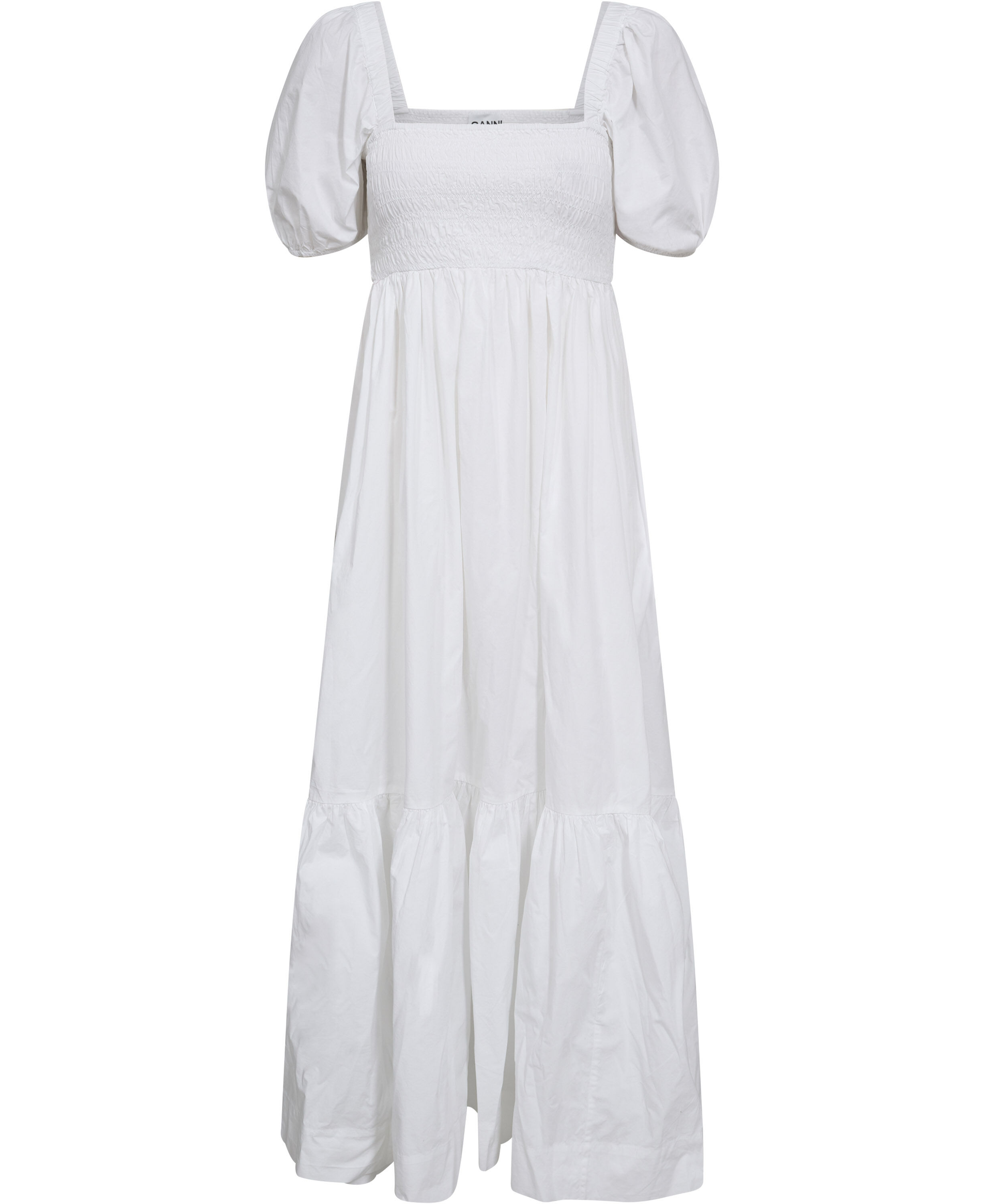Cotton Poplin Smock Maxi Dress