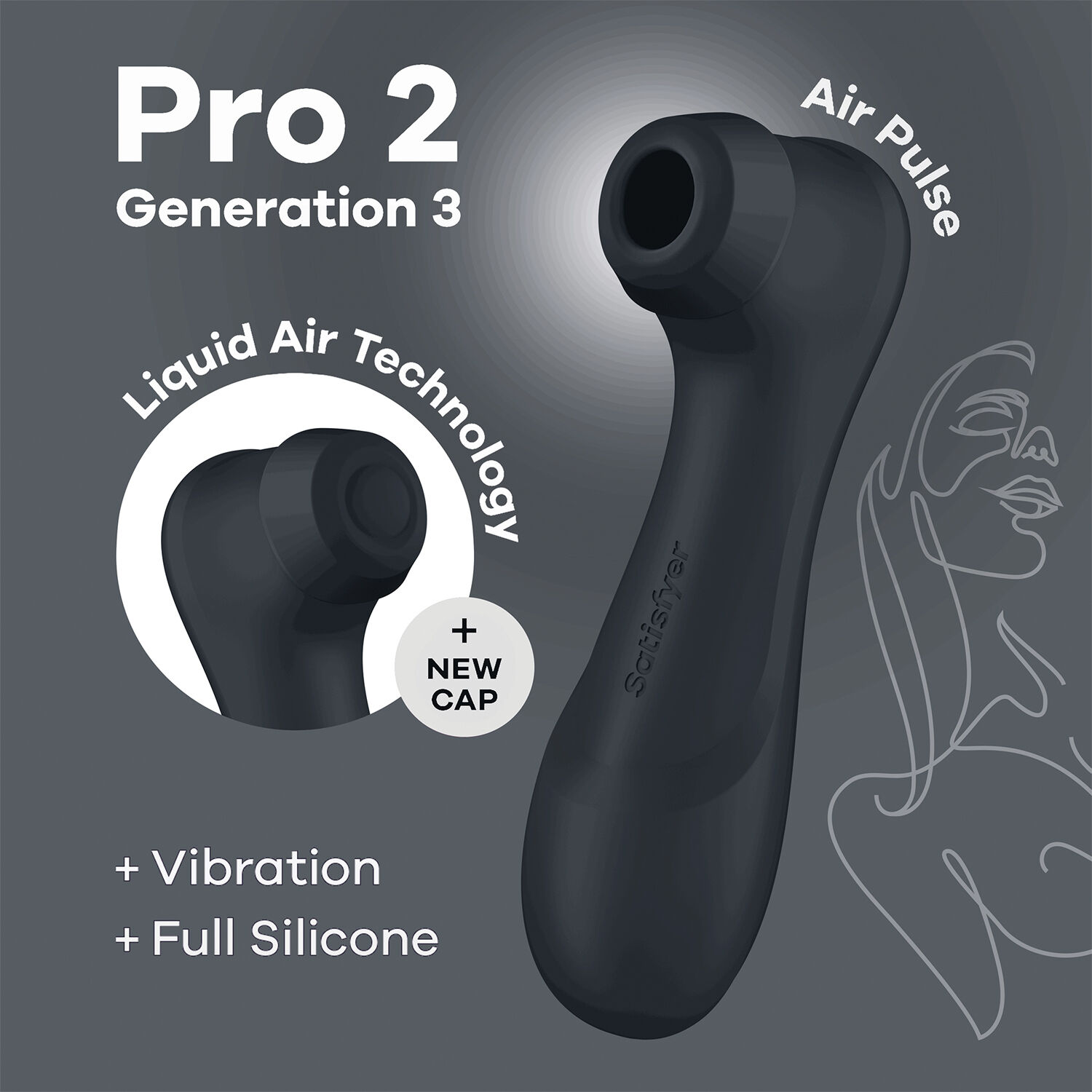 Satisfyer Pro 2 Generation 3 black lufttrycksvibrator