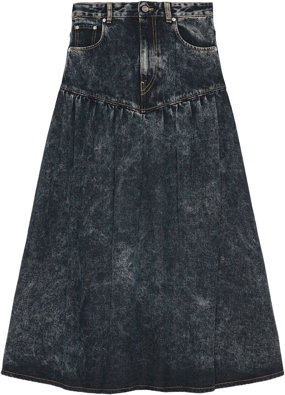 Light Denim Long Skirt