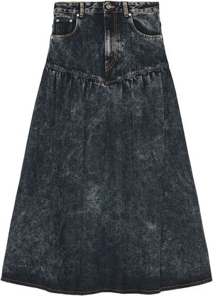 Light Denim Long Skirt