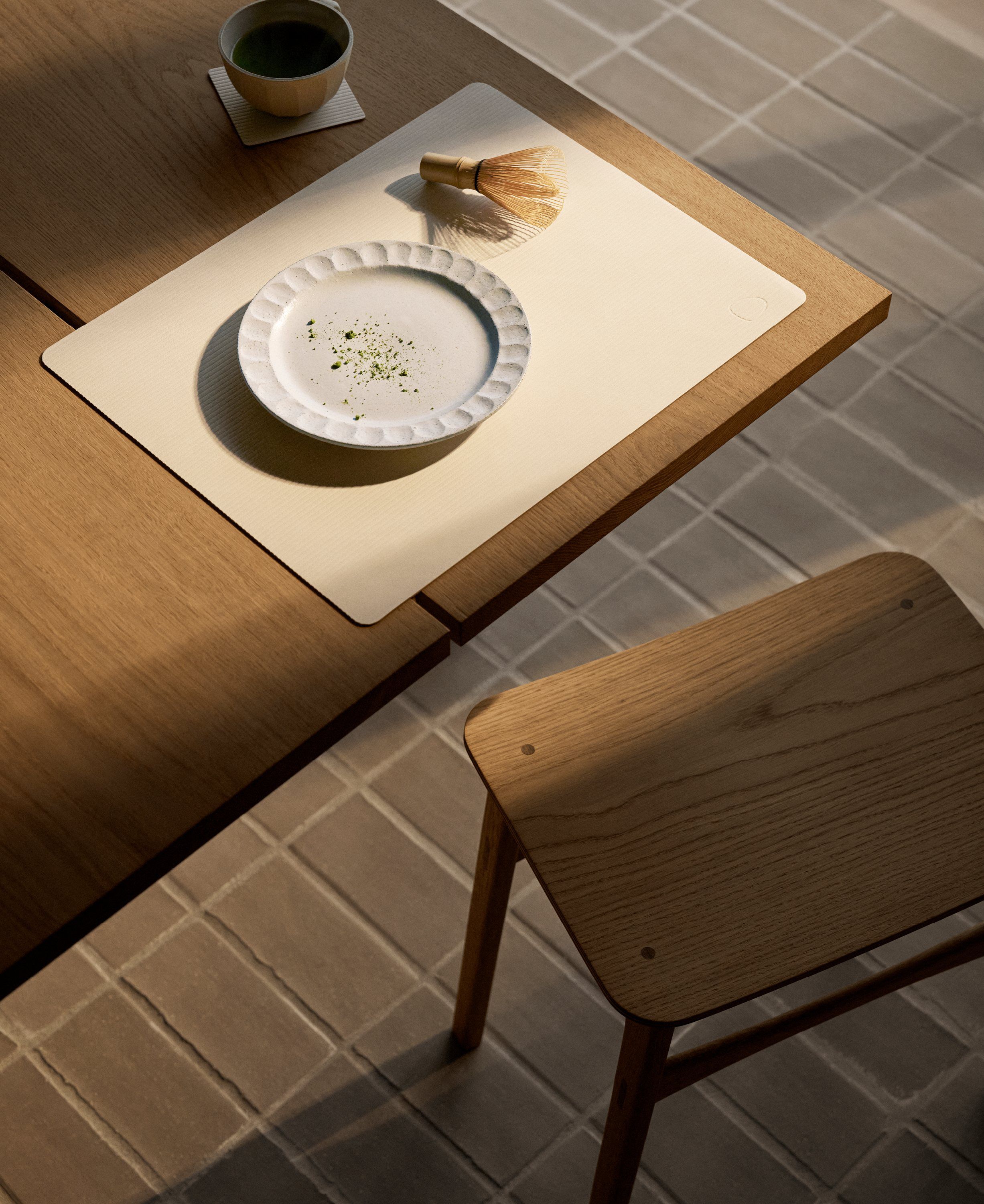 Table Mat Square L Corduroy Vanilla