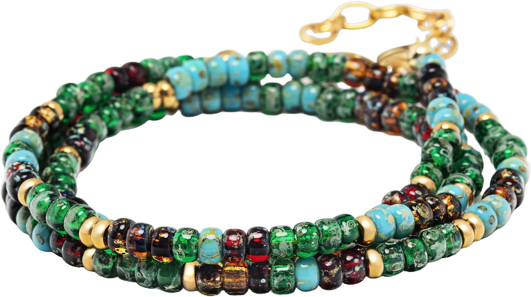 Green Miyuki Wrap Bracelet