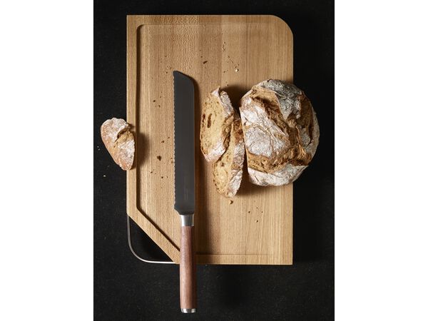 Skärbräda med handtag 48 x 32 x 3 cm Trä/Stål