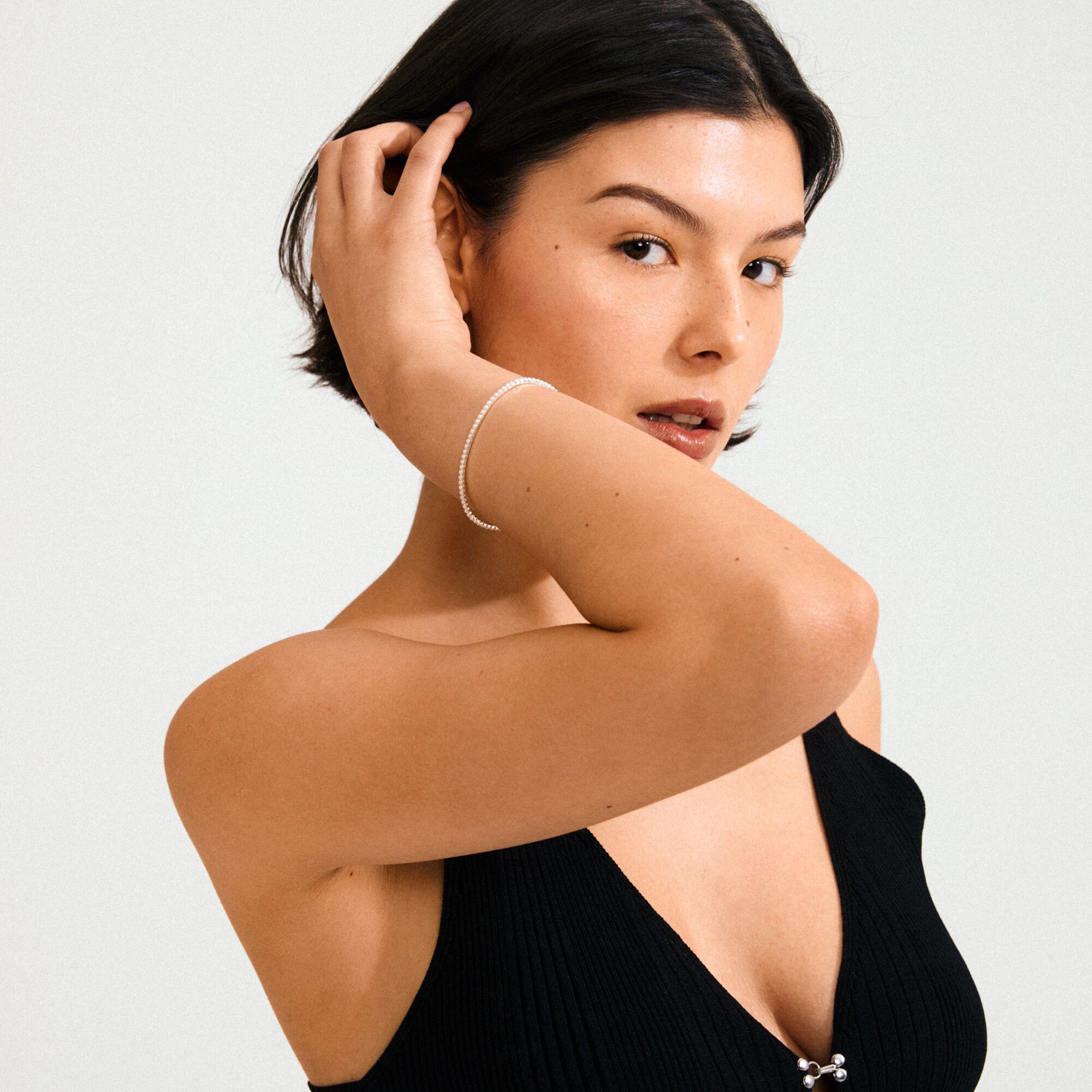 ARASH pearl bracelet silver-plated