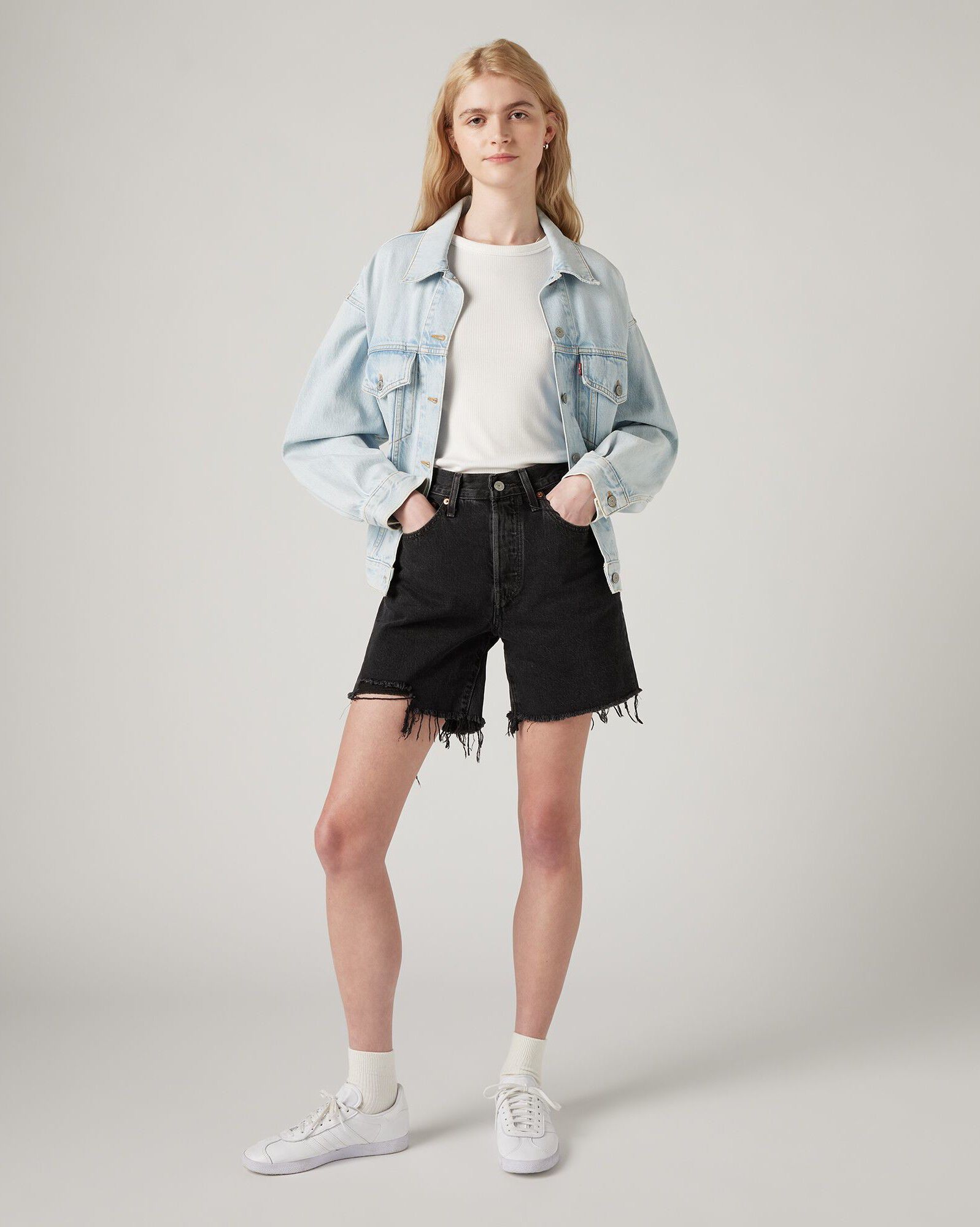 501 MID THIGH SHORT LUNAR BLAC