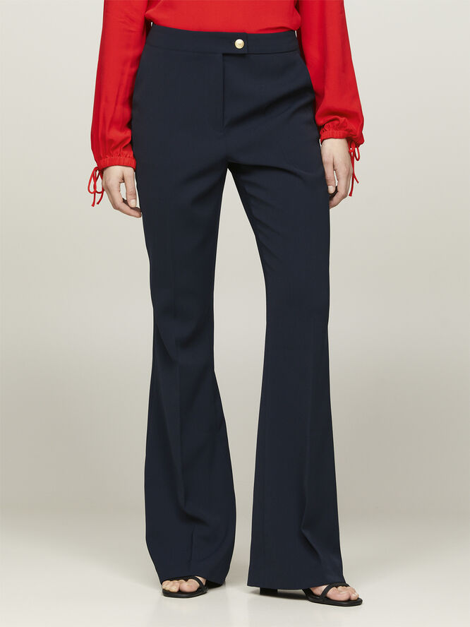 GOLD BUTTON FLARE PANT