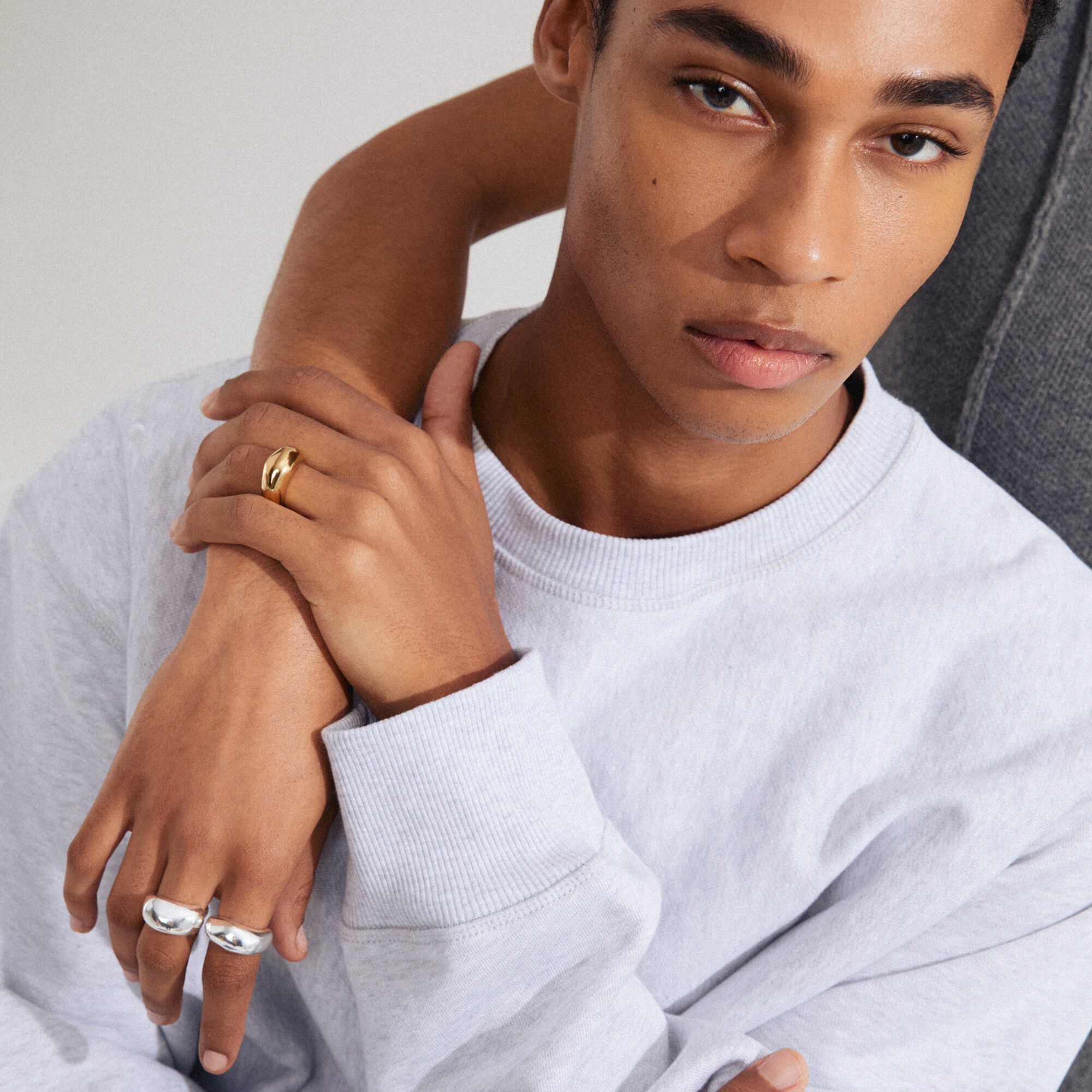 HARRISON rings, 2-in-1 set, silver-plated