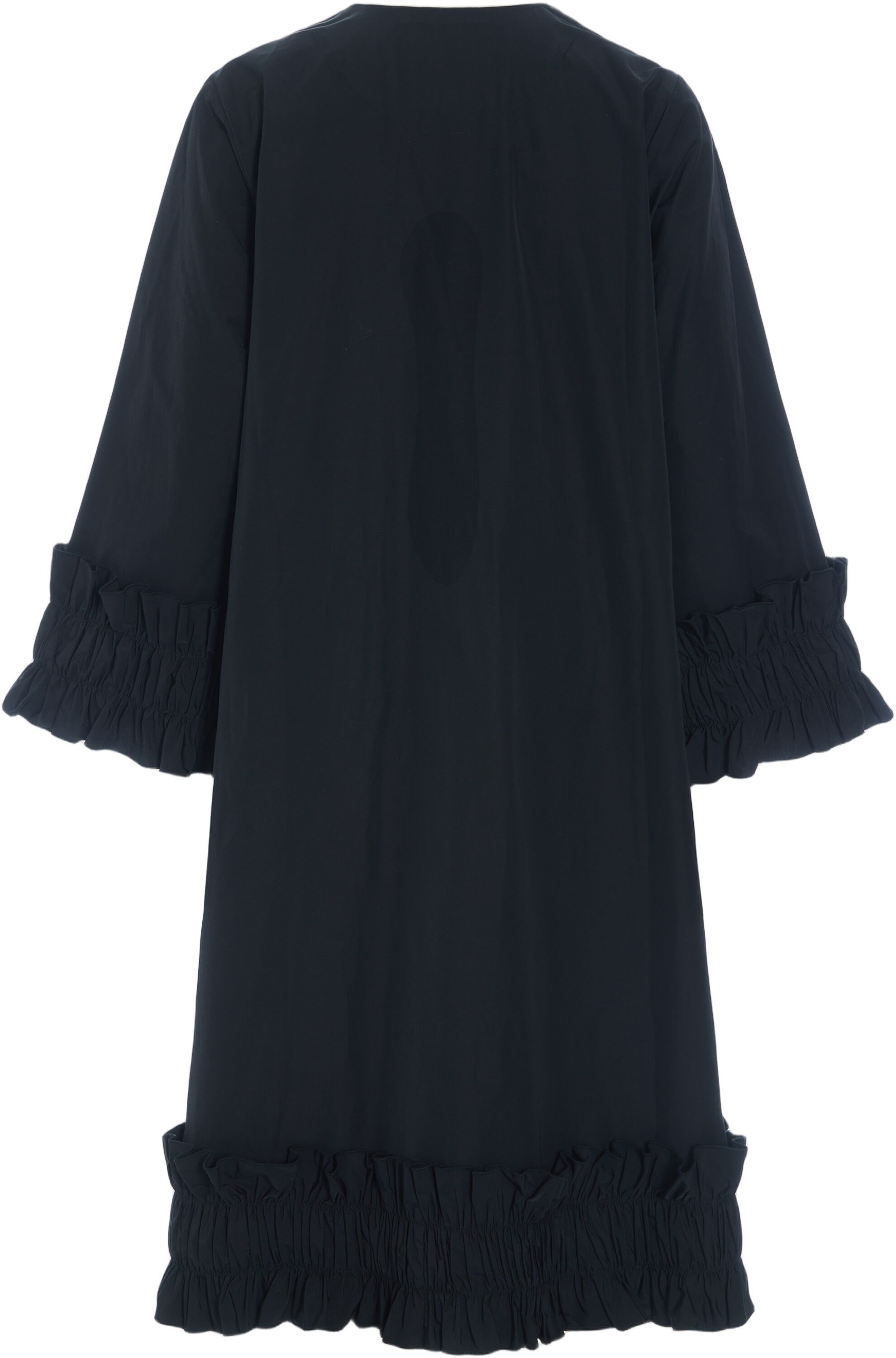 Fukkura poplin kjole med lynl&aring;s