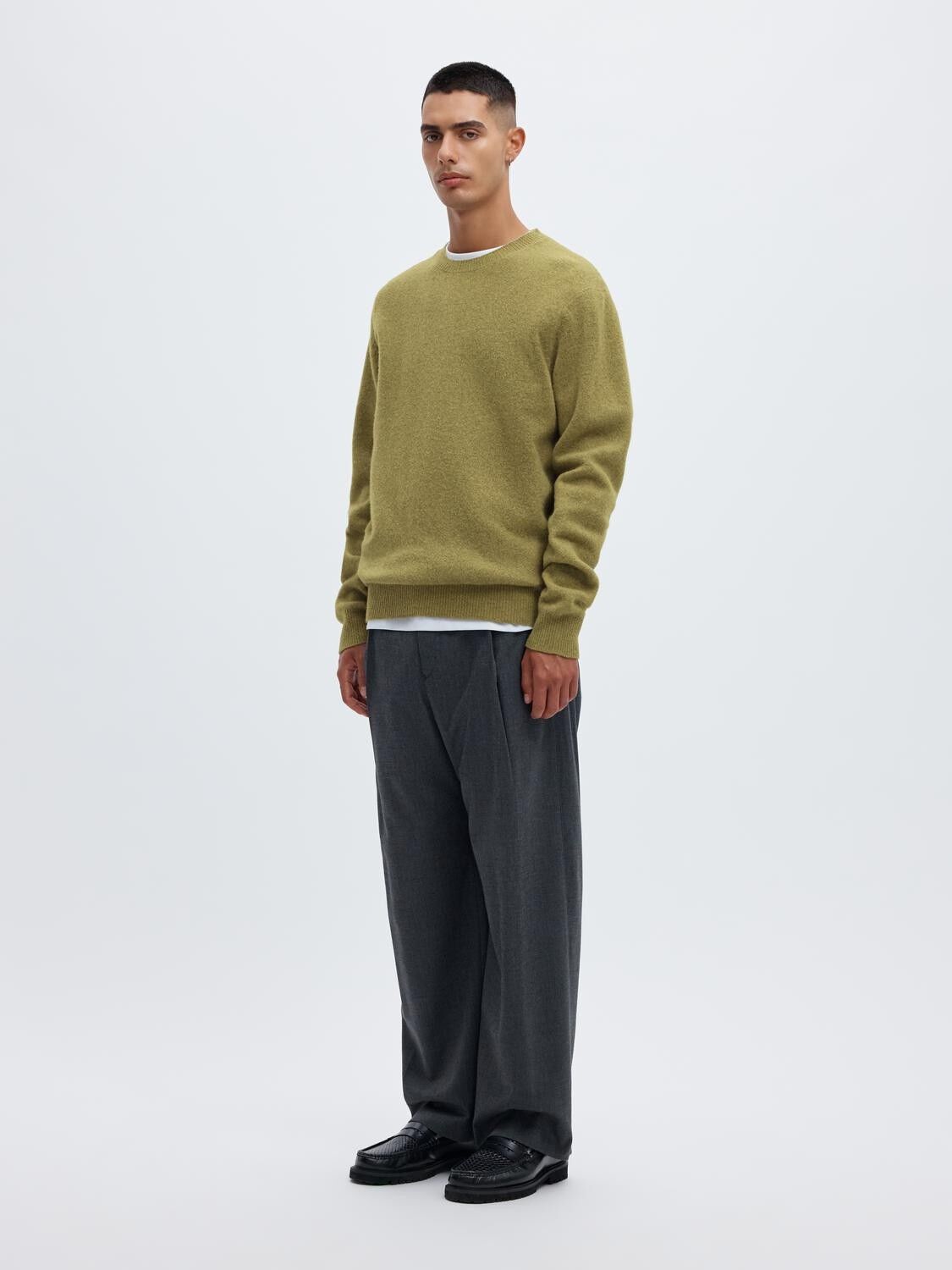 ANRRAGI LS KNIT WOOL CREW NECK