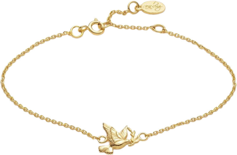 Peace bracelet VERMEIL (925 Sterling silver gold plated 2. 5 micron)