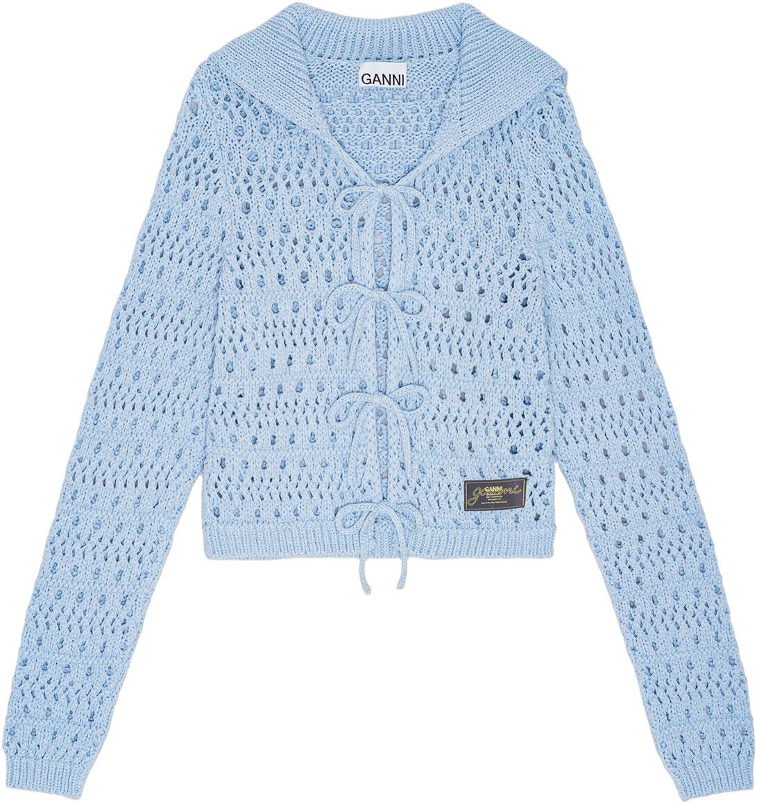 Cotton Mix Tie String Cardigan