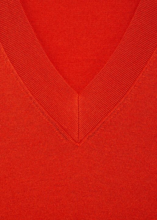 V-neck knit sweater