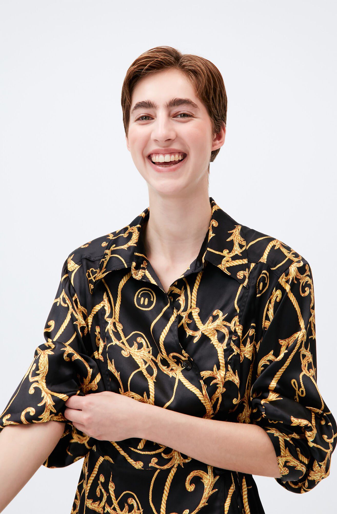 Panel Shirt Wrap Dress