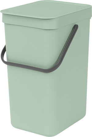 Affaldsspand m/låg sort.kon. 12 ltr