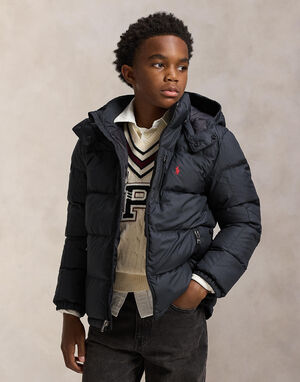 Ripstop Down Hooded Jacket Teens