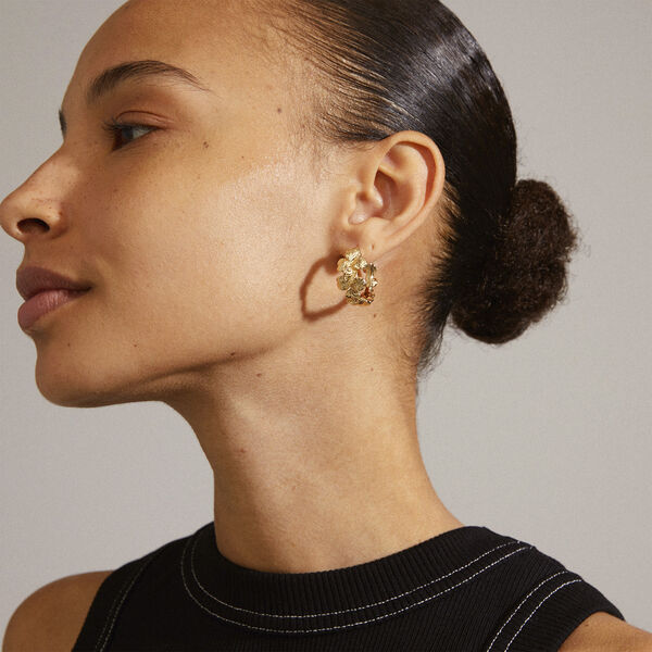 ECHO recycled hoop earrings gold-plated