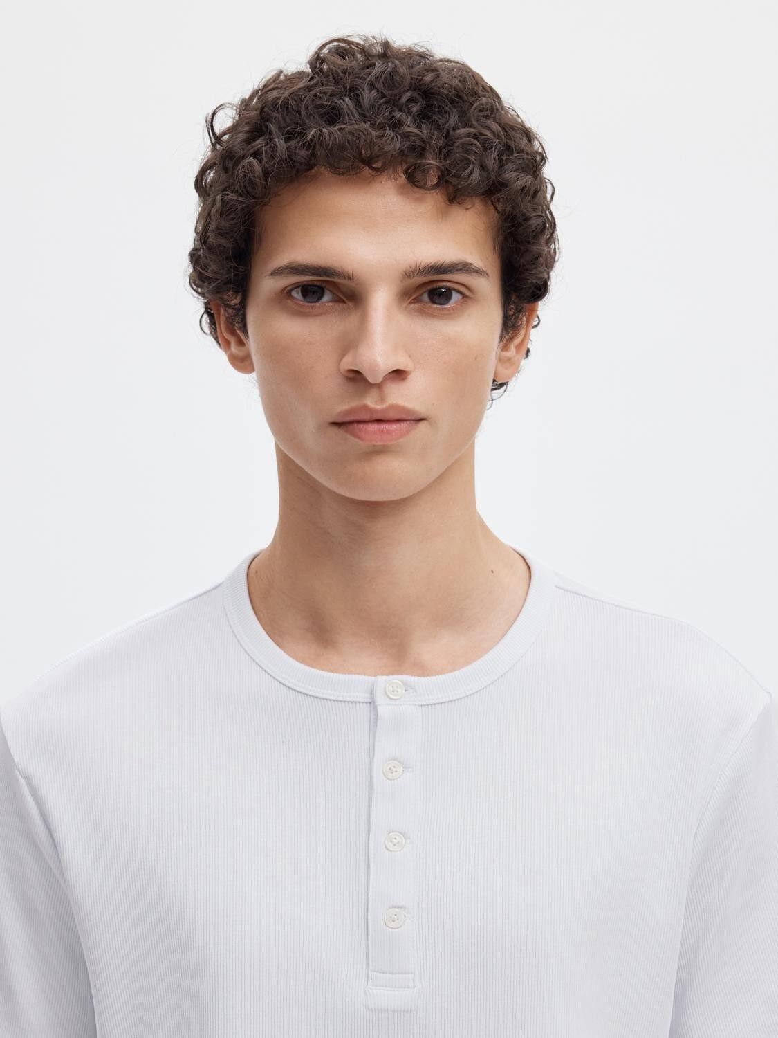 Slmaustin Rib Ss Henley Tee