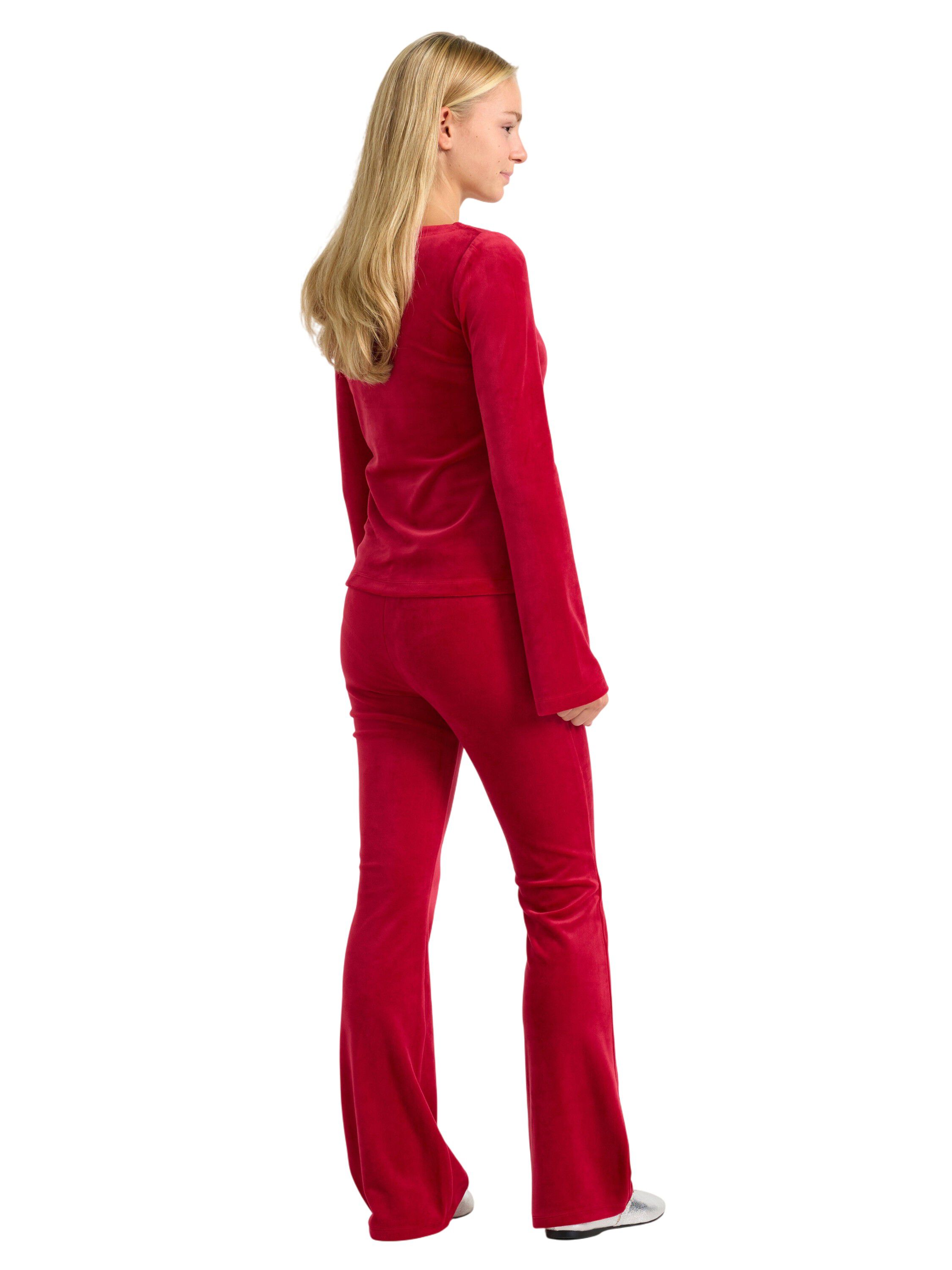 Comfy jersey trousers in soft velou