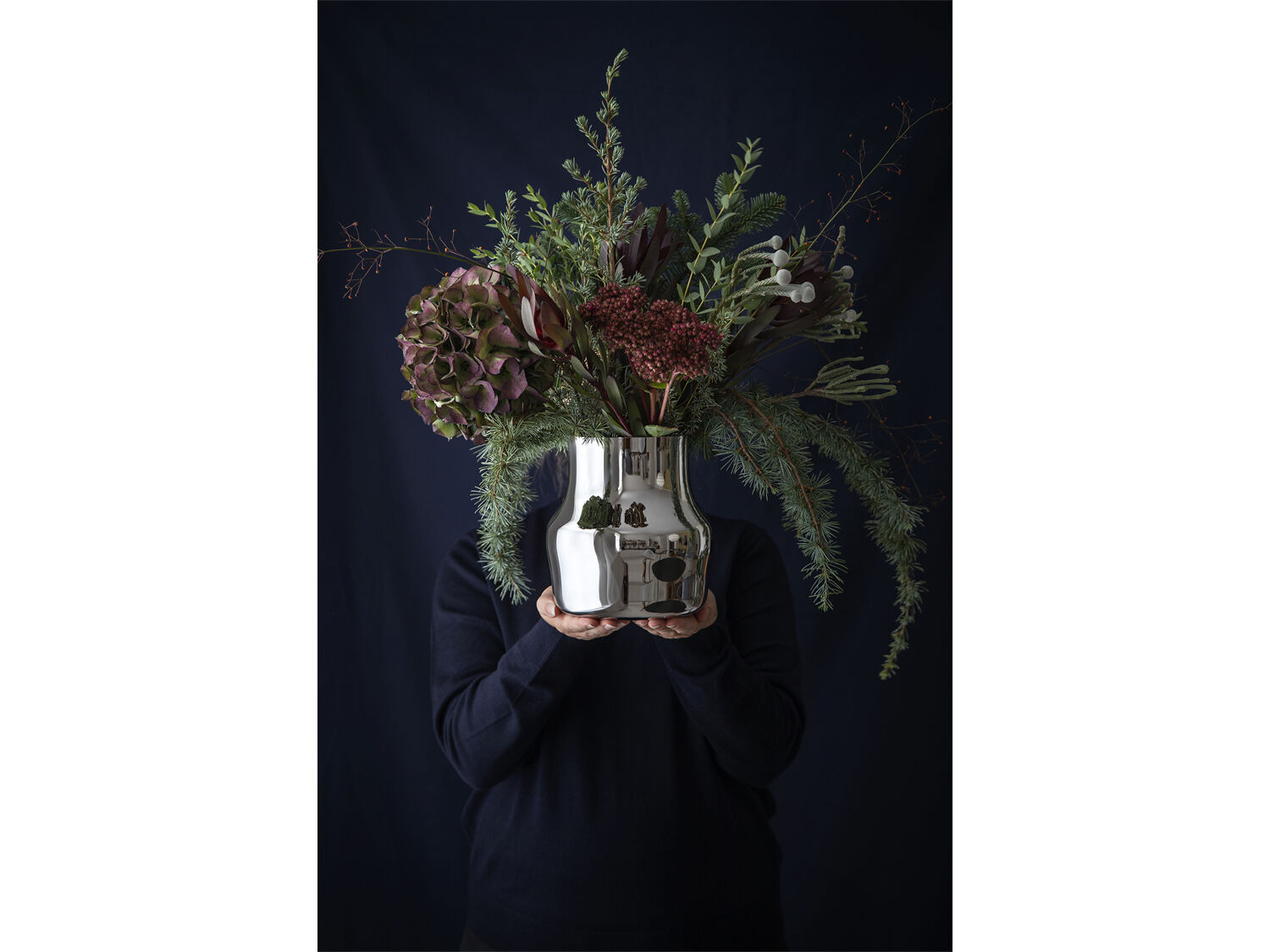 Vas Dorotea 18 x 19,5 cm Blankt st&aring;l