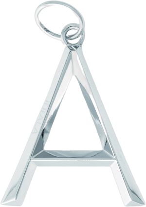Iittala bogstav vedhæng A 5cm metal