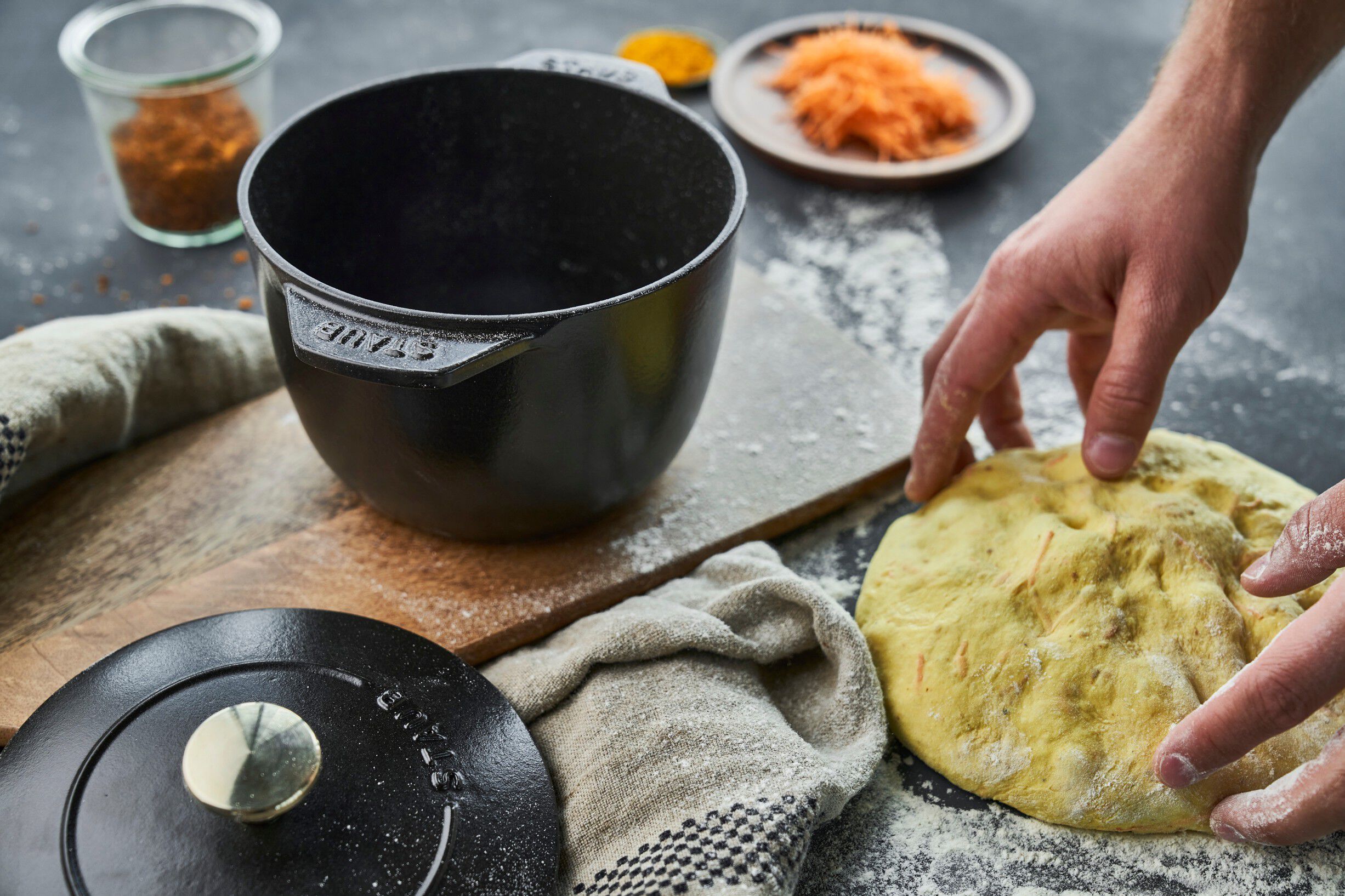 La Cocotte Risgryta 16 cm / 1,75 l, Rund, Svart, Gjutj&auml;rn