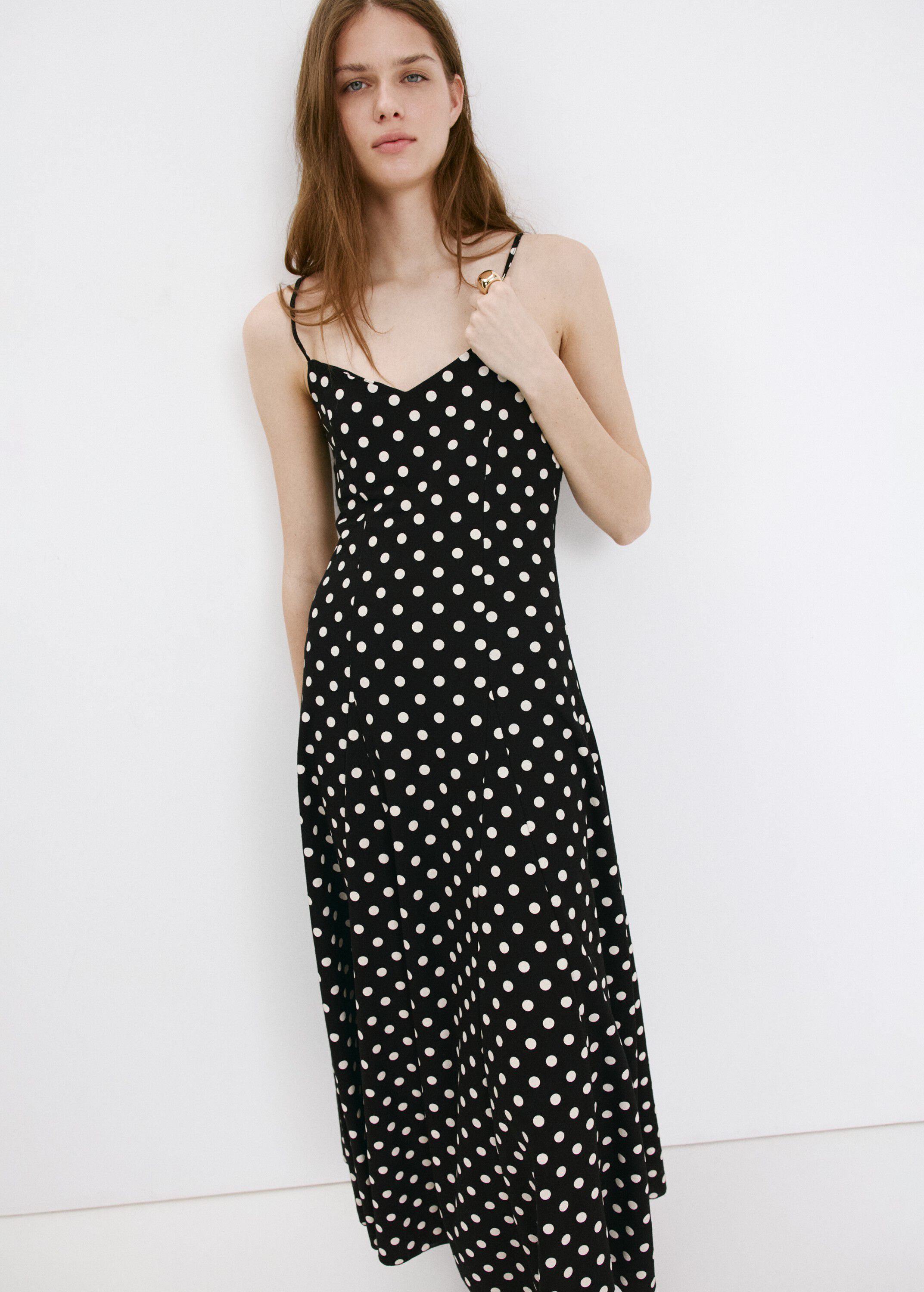 A-line dress with godets