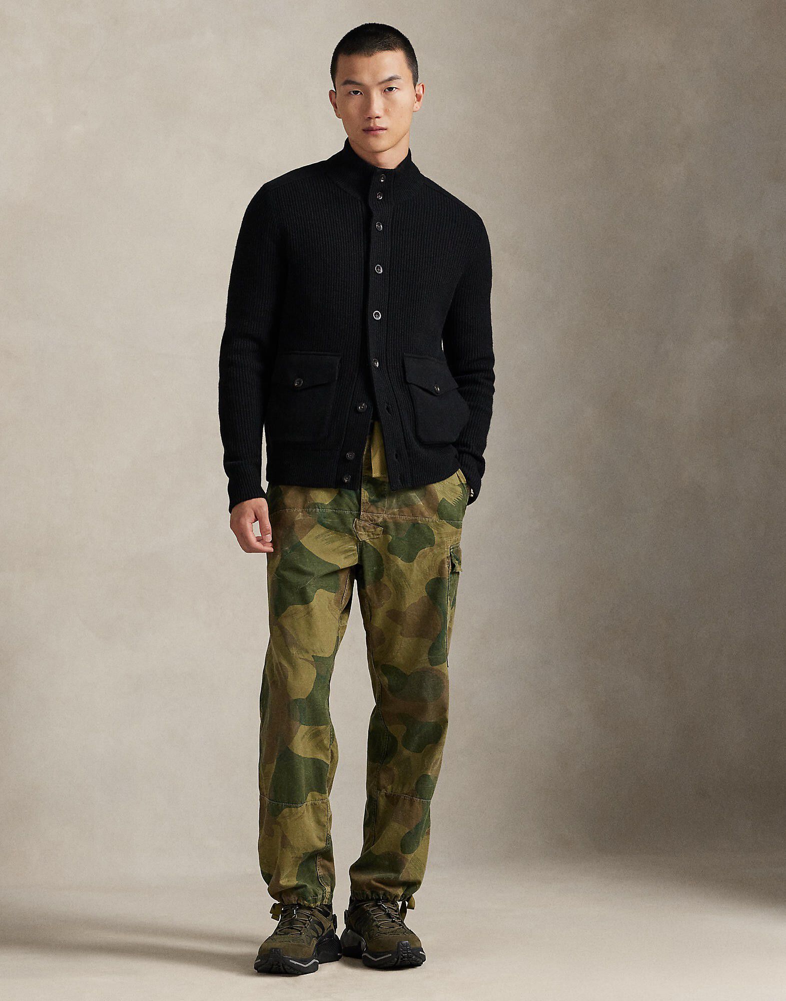 Wool Mockneck Cardigan