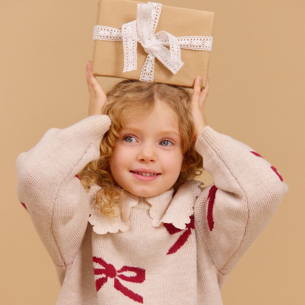 Jacquard Pullover Bow